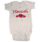New Baby "Lovely As A Rose" Personalized Infant Creeper